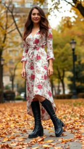 4. Chunky Boots Feminine Dresses