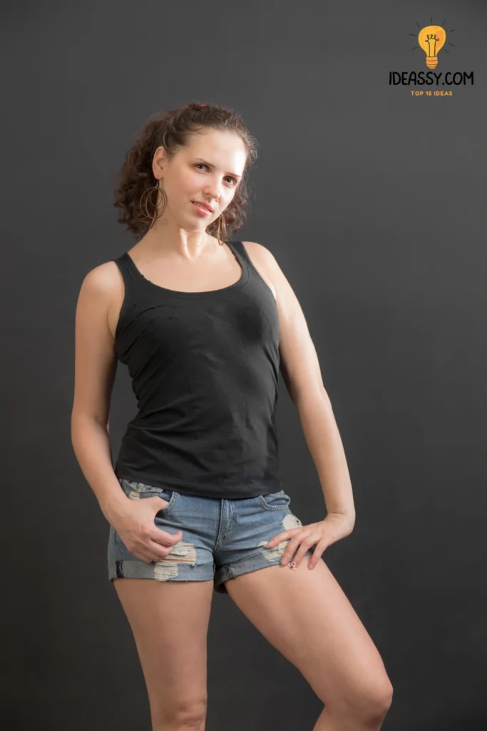 Cropped Tank Top High Waisted Shorts