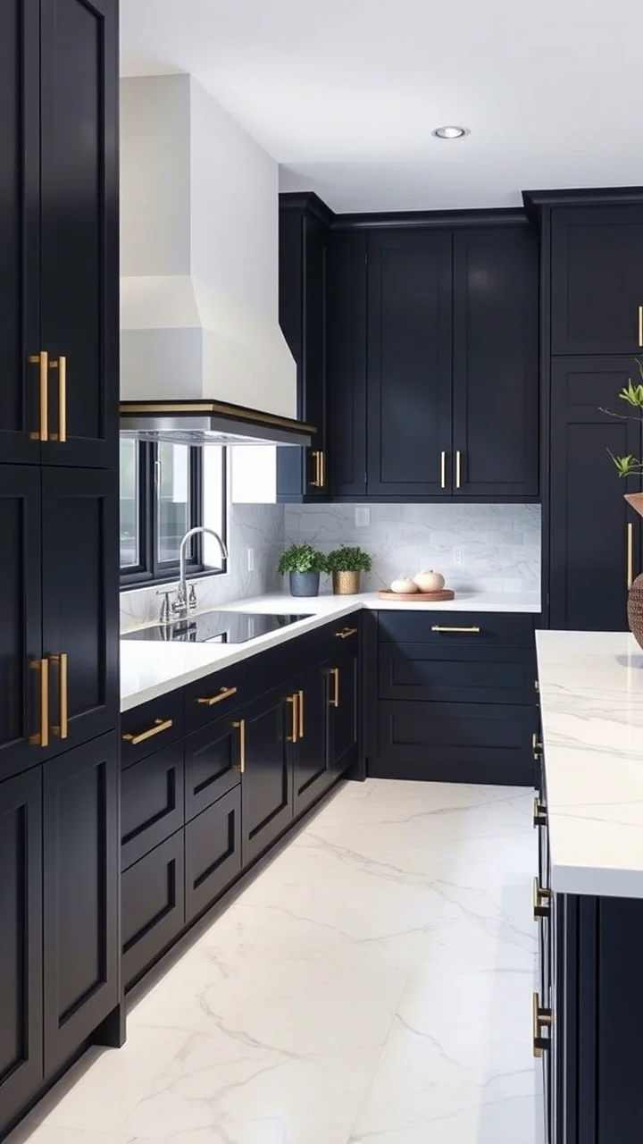 Dark and Dramatic Kitchen