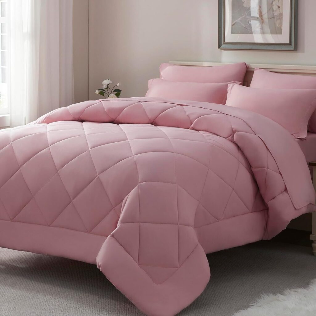 ELNIDO Queen Comforter Set – Stylish, All Season Bedding with Deep Pocket Sheets & OEKO TEX Certification