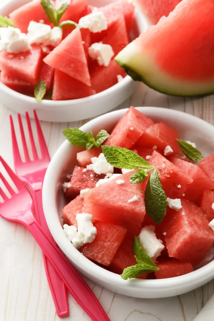 Fruit Salad with Mint Lime Dressing