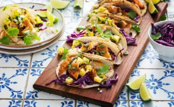 Grilled Shrimp Tacos with Mango Salsa