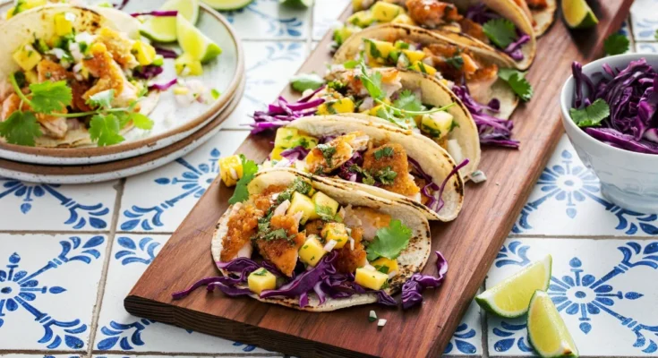 Grilled Shrimp Tacos with Mango Salsa