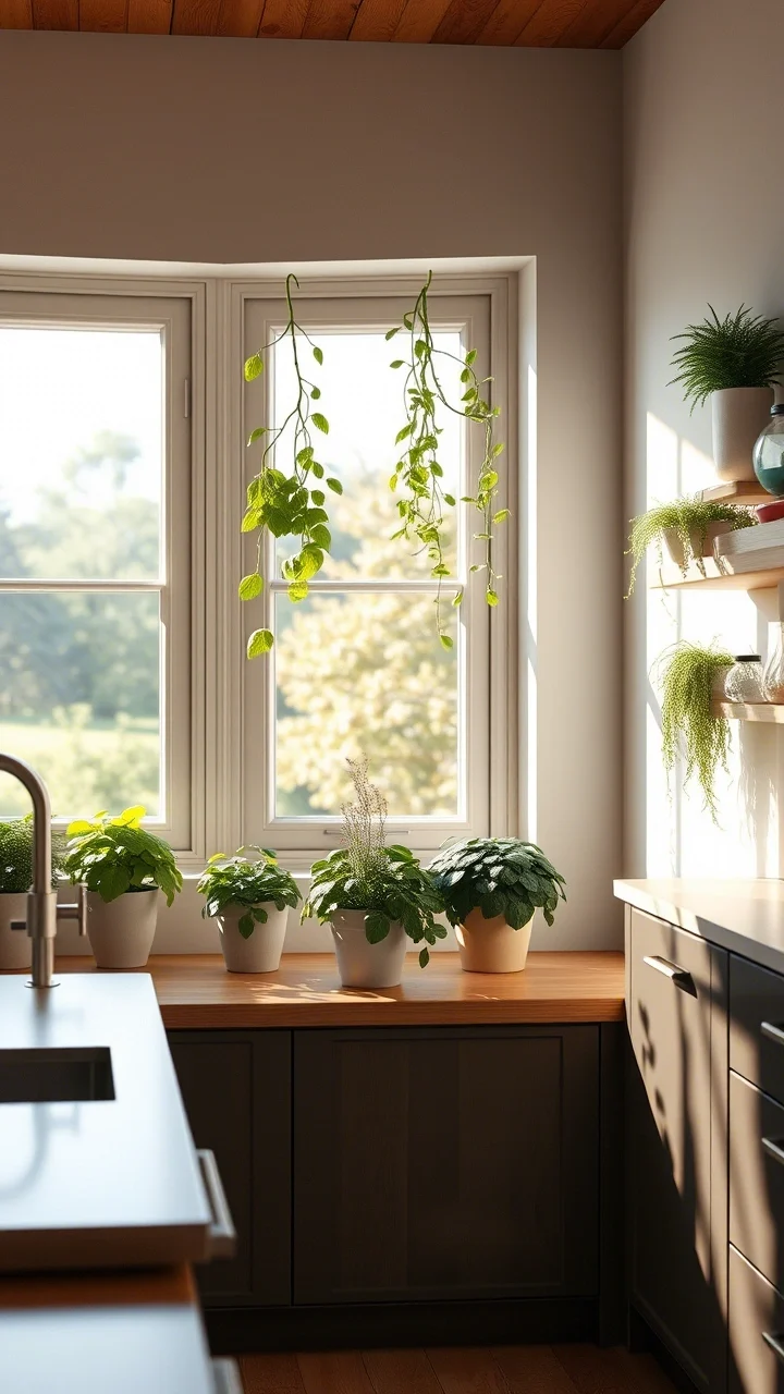 Kitchen with Herb Garden Window