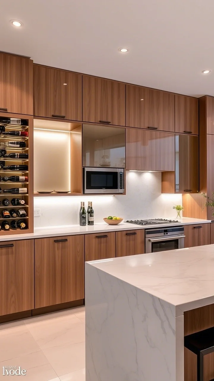 Kitchen with a Wine Bar Area