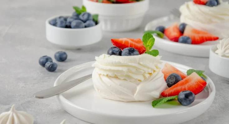 Mini Pavlovas with Fresh Fruit