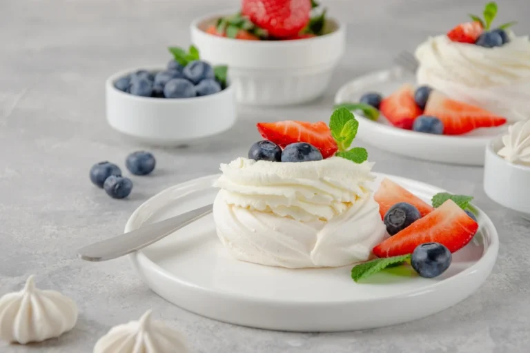 Mini Pavlovas with Fresh Fruit