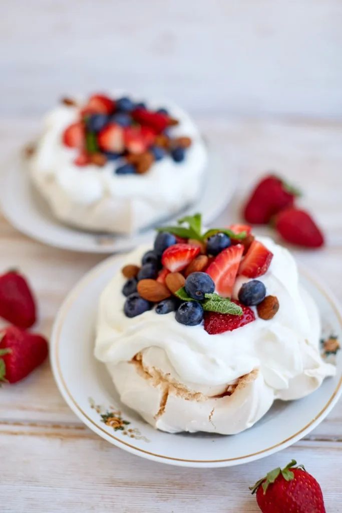 Mini Pavlovas with Fresh Fruit