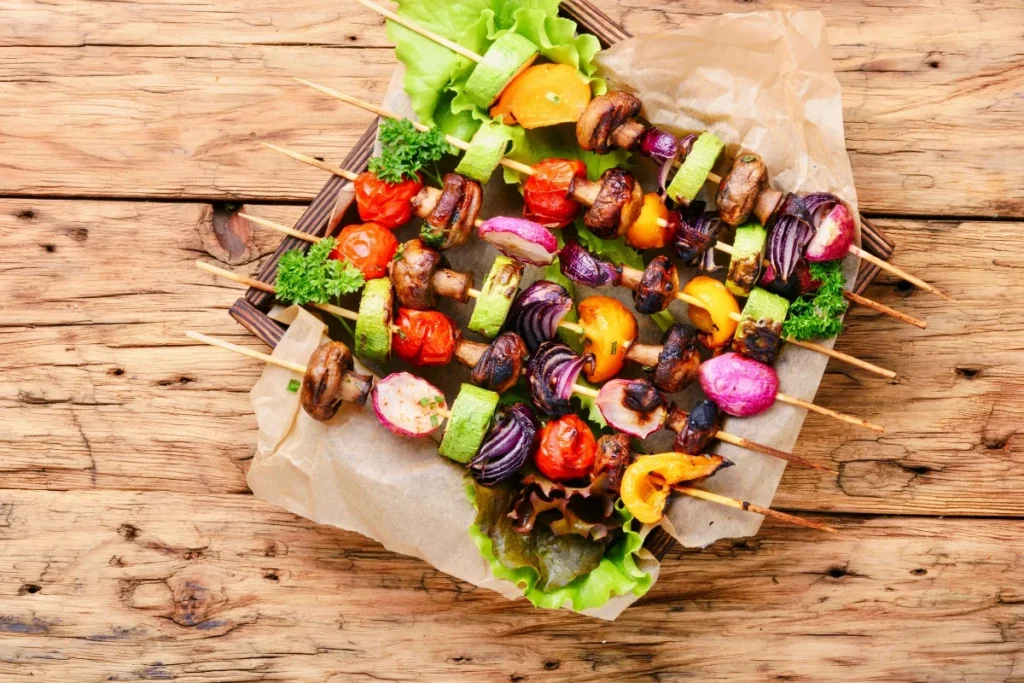 Summer Veggie Skewers with Lemon Herb Marinade