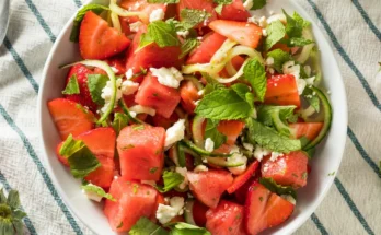 Watermelon and Feta Salad with Grilled Chicken (2)