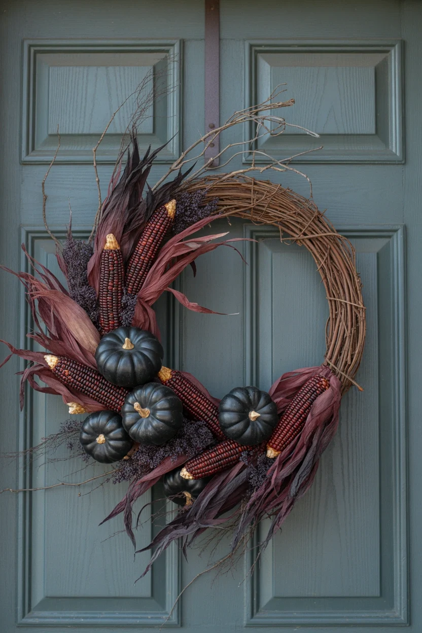 Top 15 Halloween Door Decoration Ideas That'll Make Your Neighbors Jealous 3 Autumn Harvest Gone Dark
