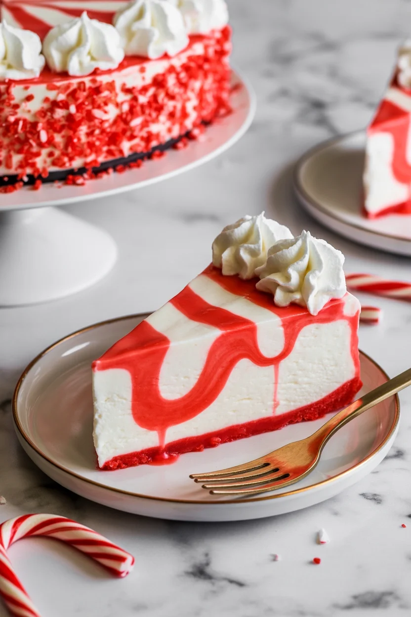 Candy Cane Cheesecake