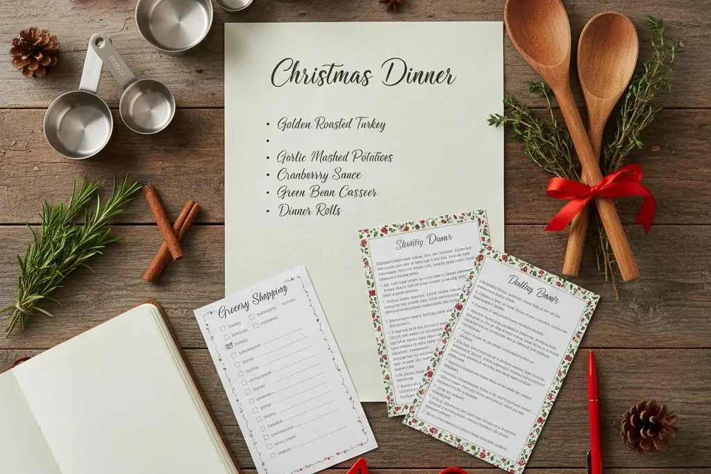Christmas Meal Planning: Your Complete Guide to Stress-Free Holiday Dinners 2 Christmas Menu Planning Visual