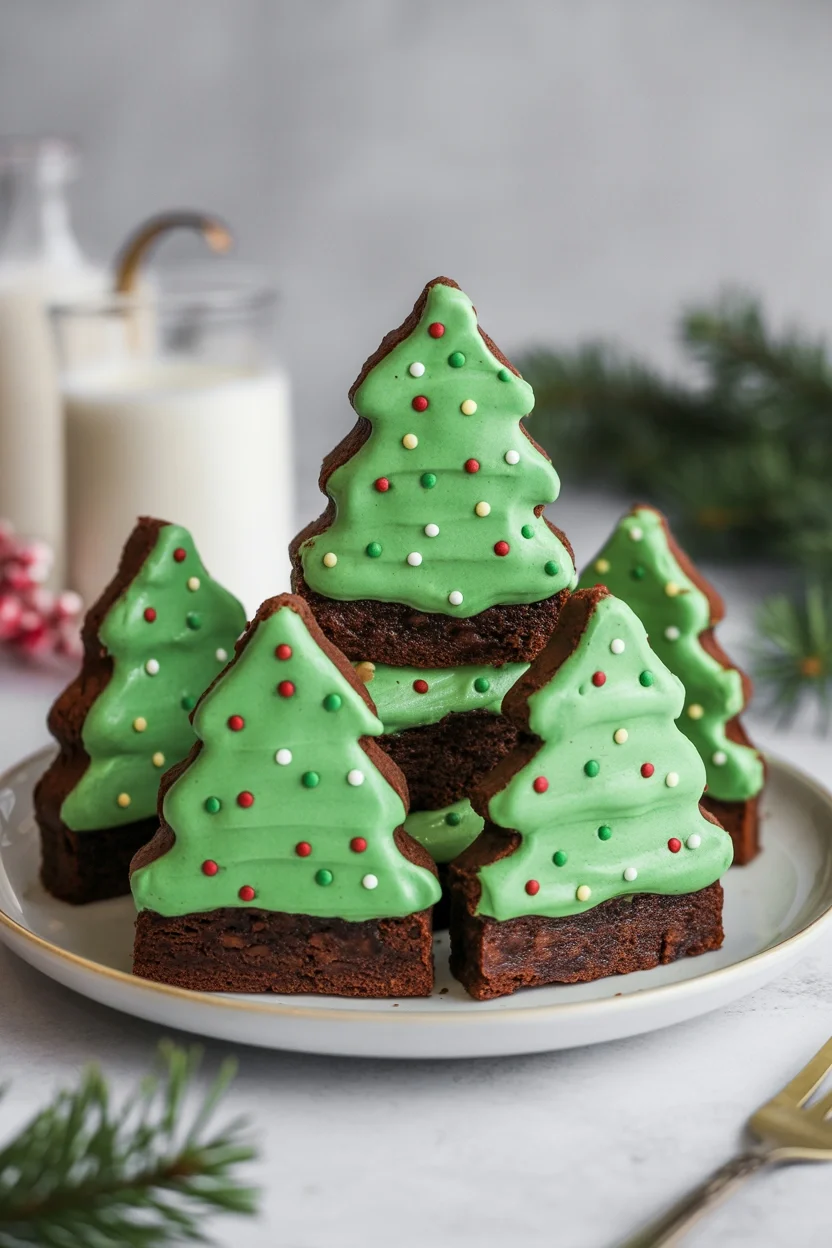 Christmas Tree Brownies