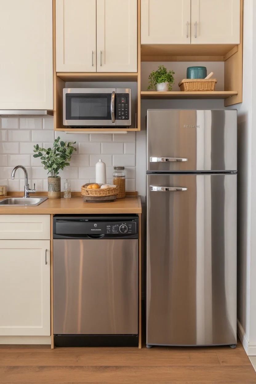 Compact Appliances small kitchen design ideas