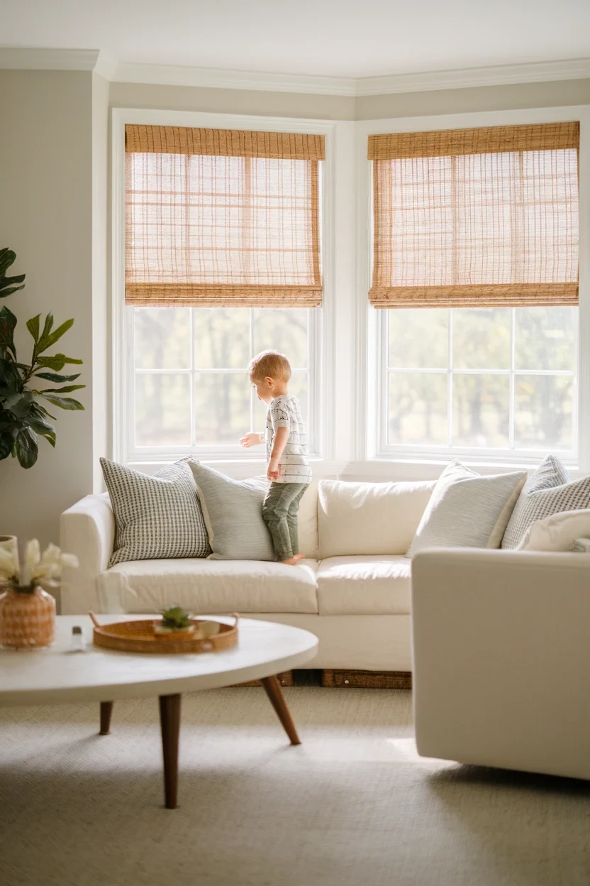 Cordless Bamboo Shades