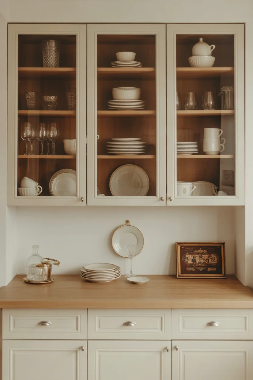 Glass Cabinet Doors small kitchen design ideas