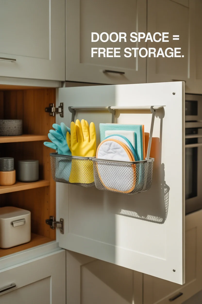Hanging Caddy on Cabinet Door