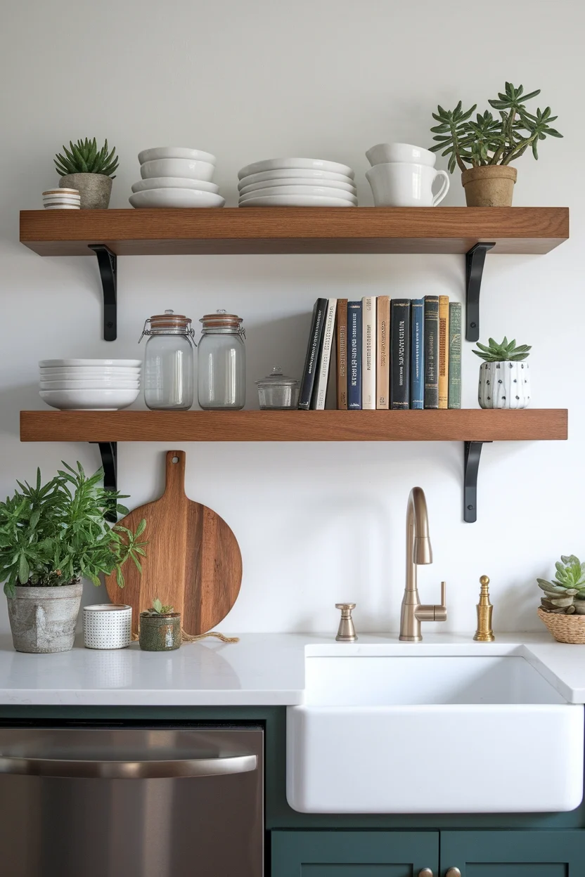 Incorporate Open Shelving Strategically