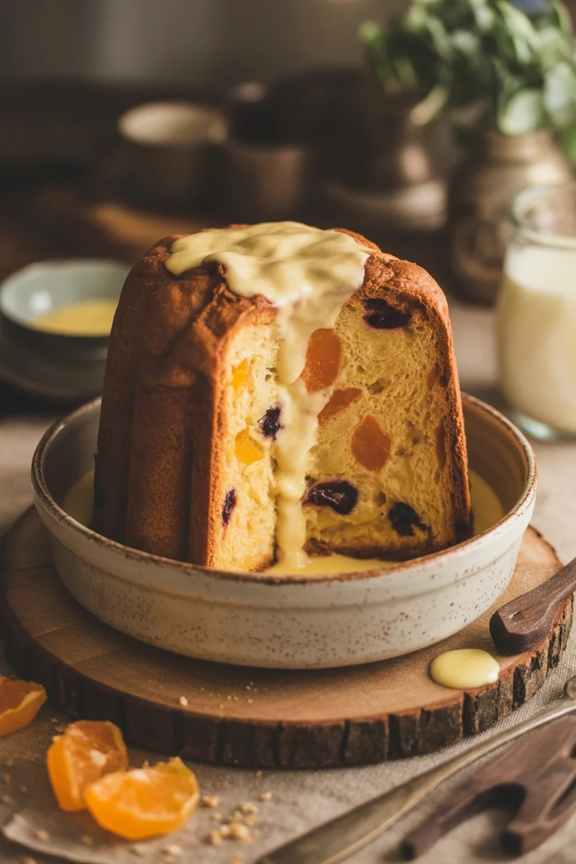Italian Panettone Bread Pudding