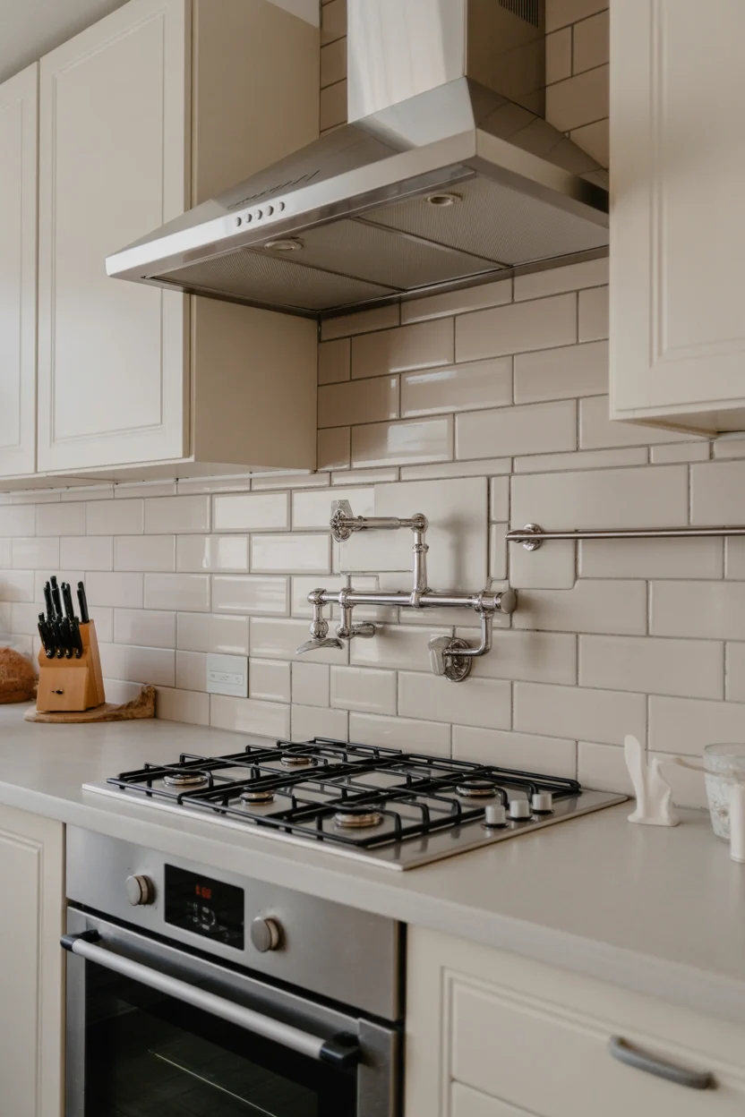 Large Format Tiles small kitchen design ideas