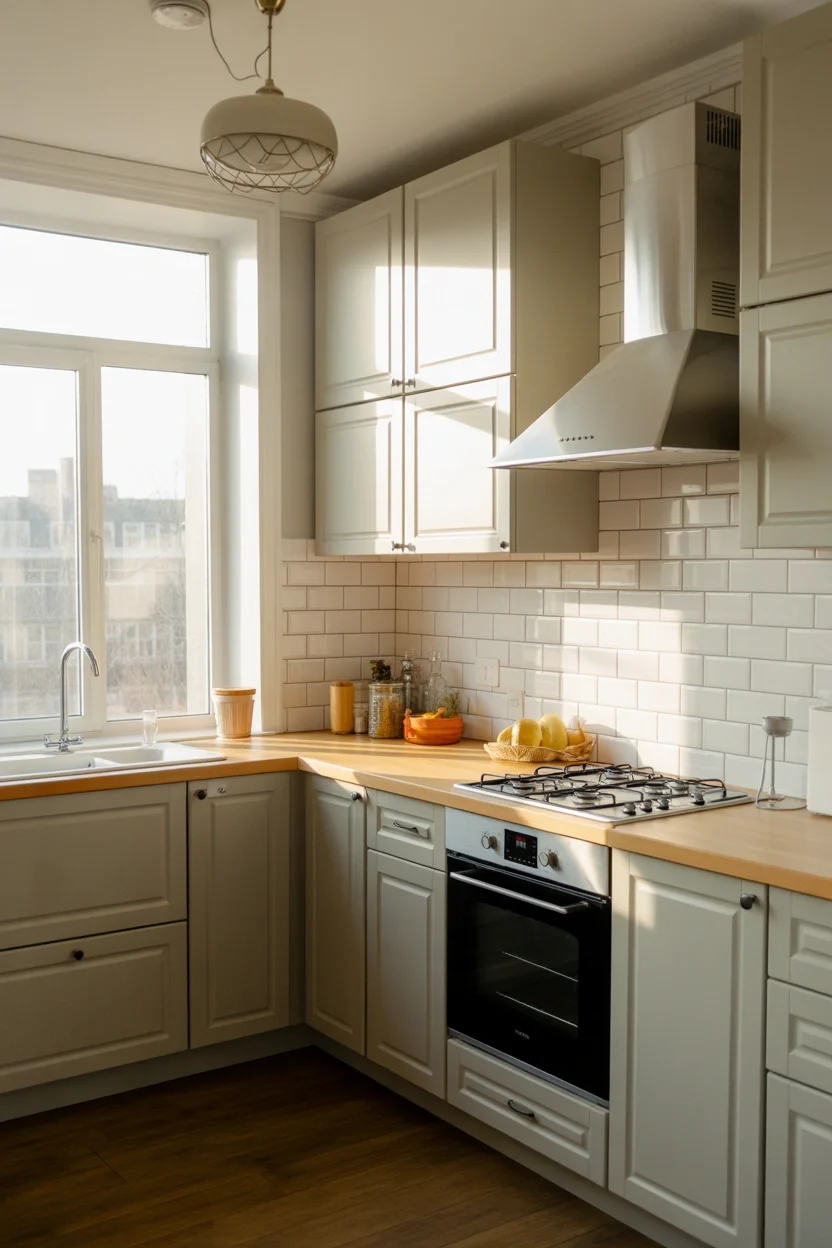 Light Colored Cabinets small kitchen design ideas