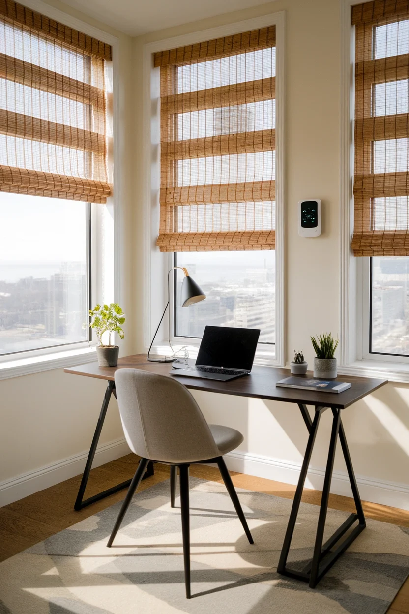 Motorized Bamboo Shades