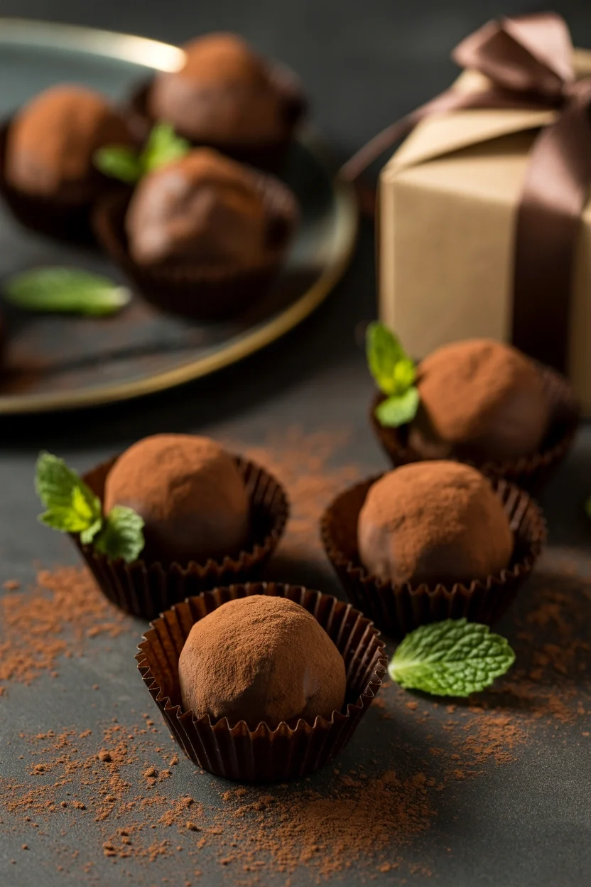 Peppermint Chocolate Truffles