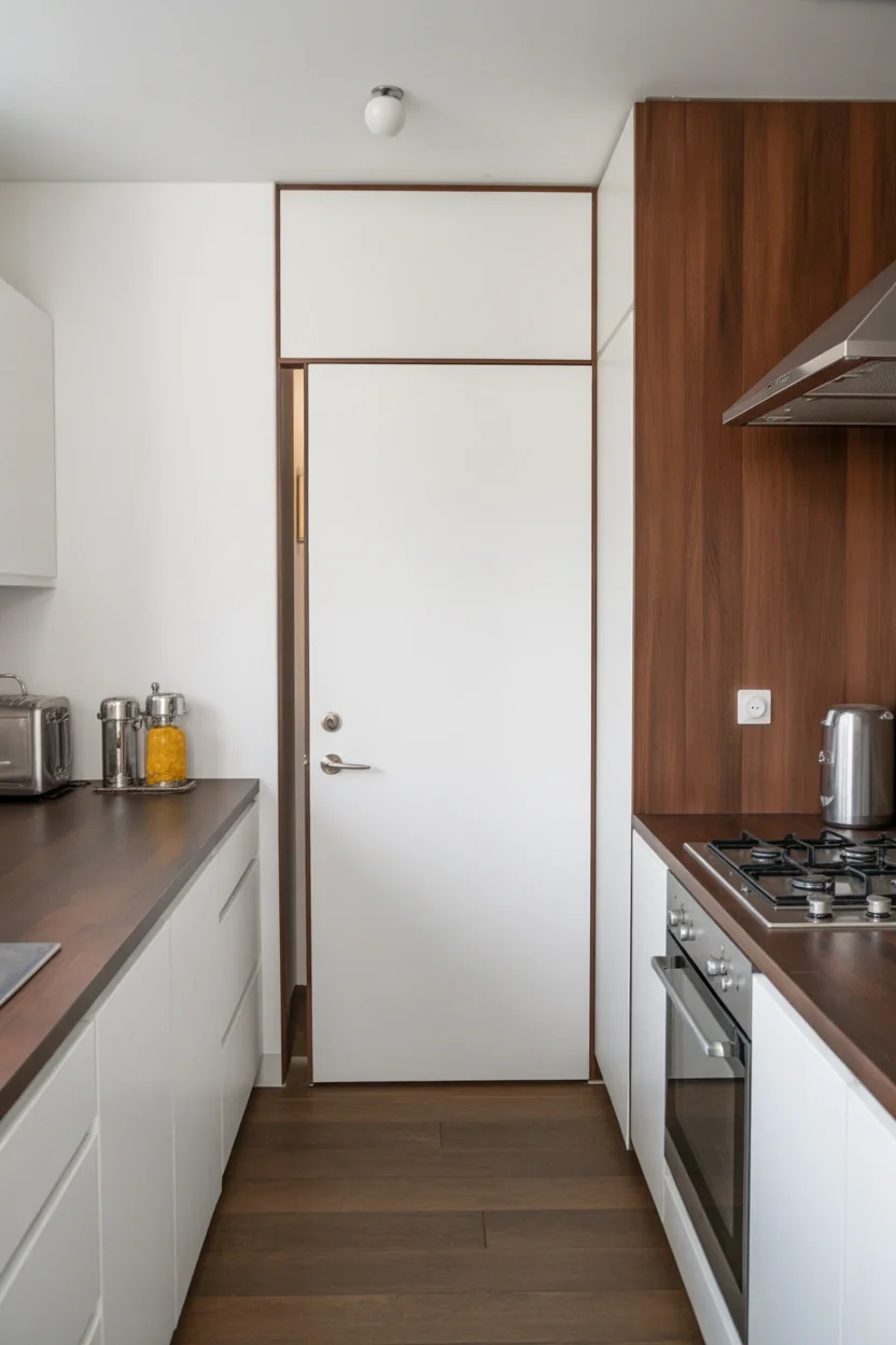 Pocket Doors small kitchen design ideas