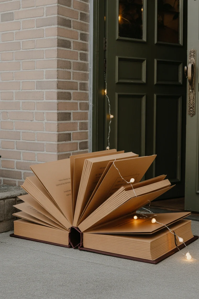 Top 15 Halloween Door Decoration Ideas That'll Make Your Neighbors Jealous 11 Spell Book Display