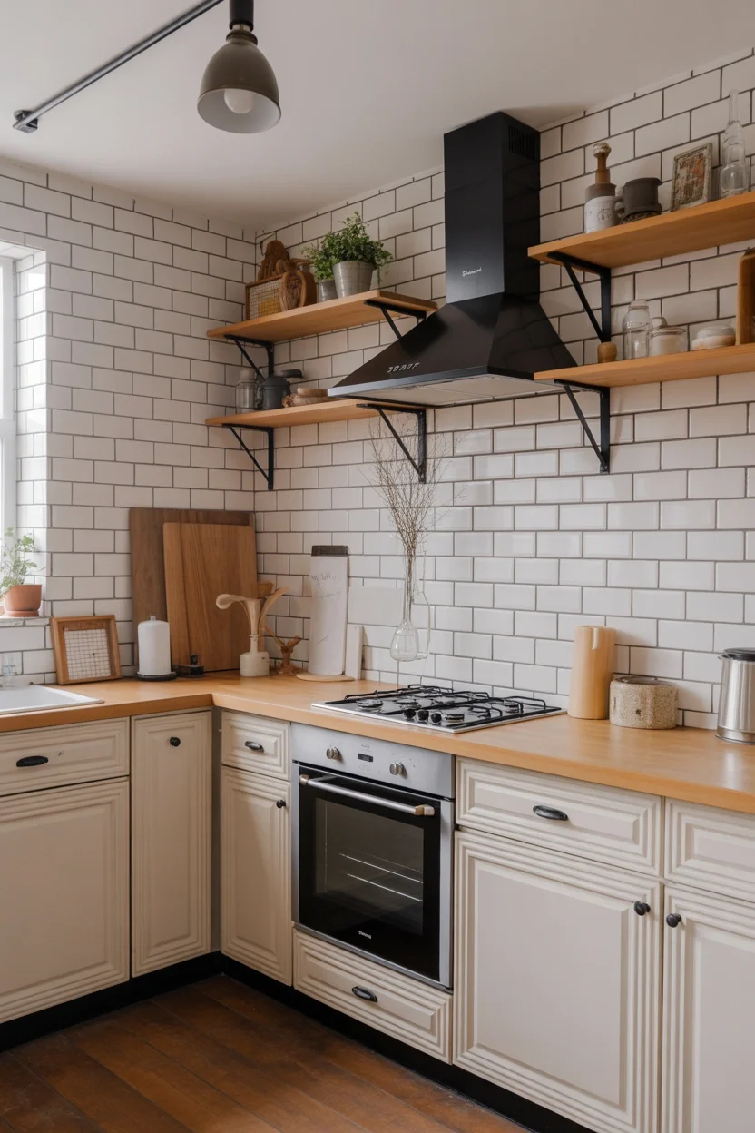 Subway Tile to Ceiling small kitchen design ideas