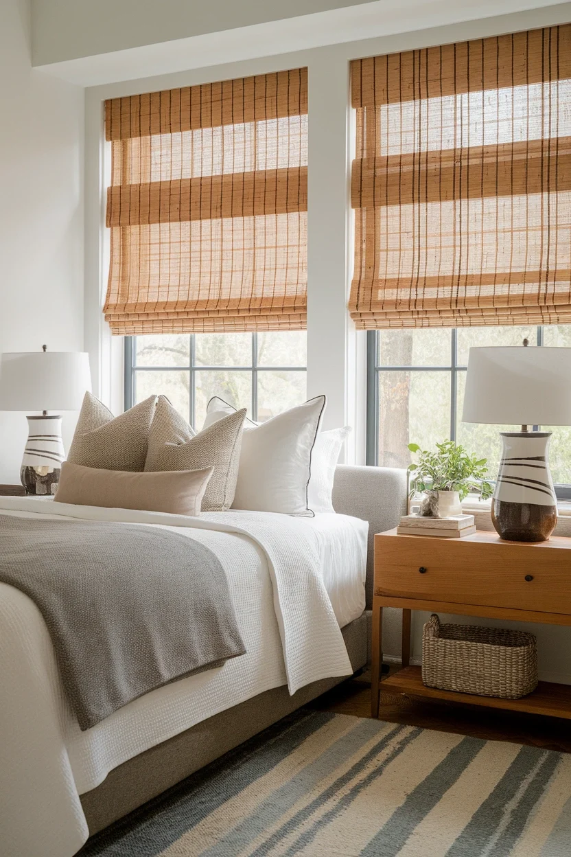 Two Tone Bamboo Shades