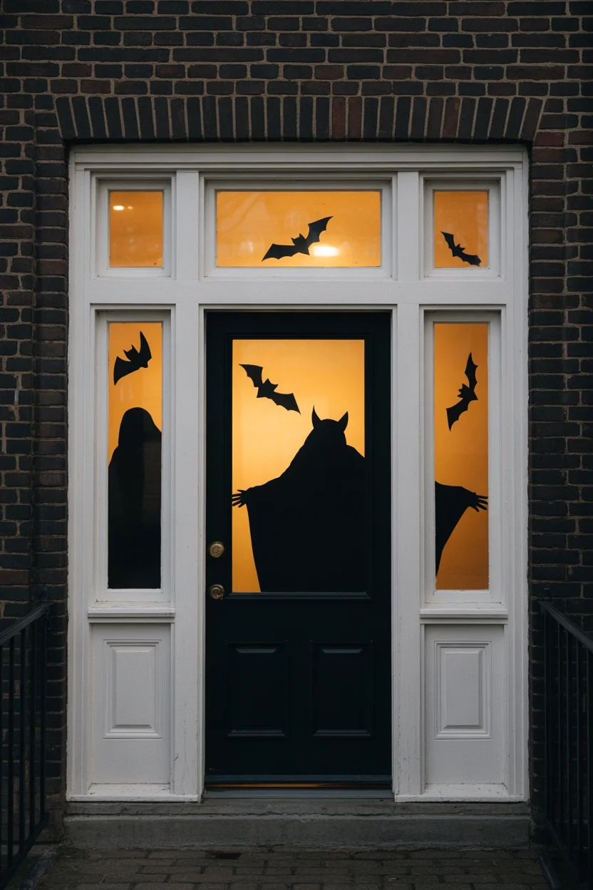 Top 15 Halloween Door Decoration Ideas That'll Make Your Neighbors Jealous 6 Window Silhouettes
