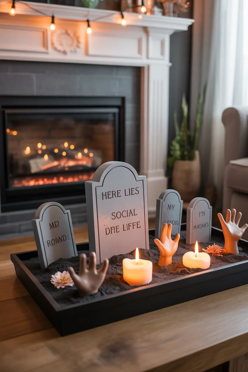 Zombie Lawn Graveyard Kit – Mantel Mini Graveyard
