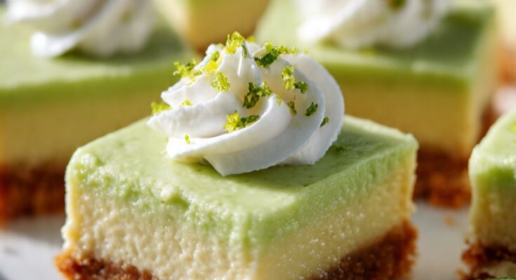 delicious homemade key lime pie bars with a golden