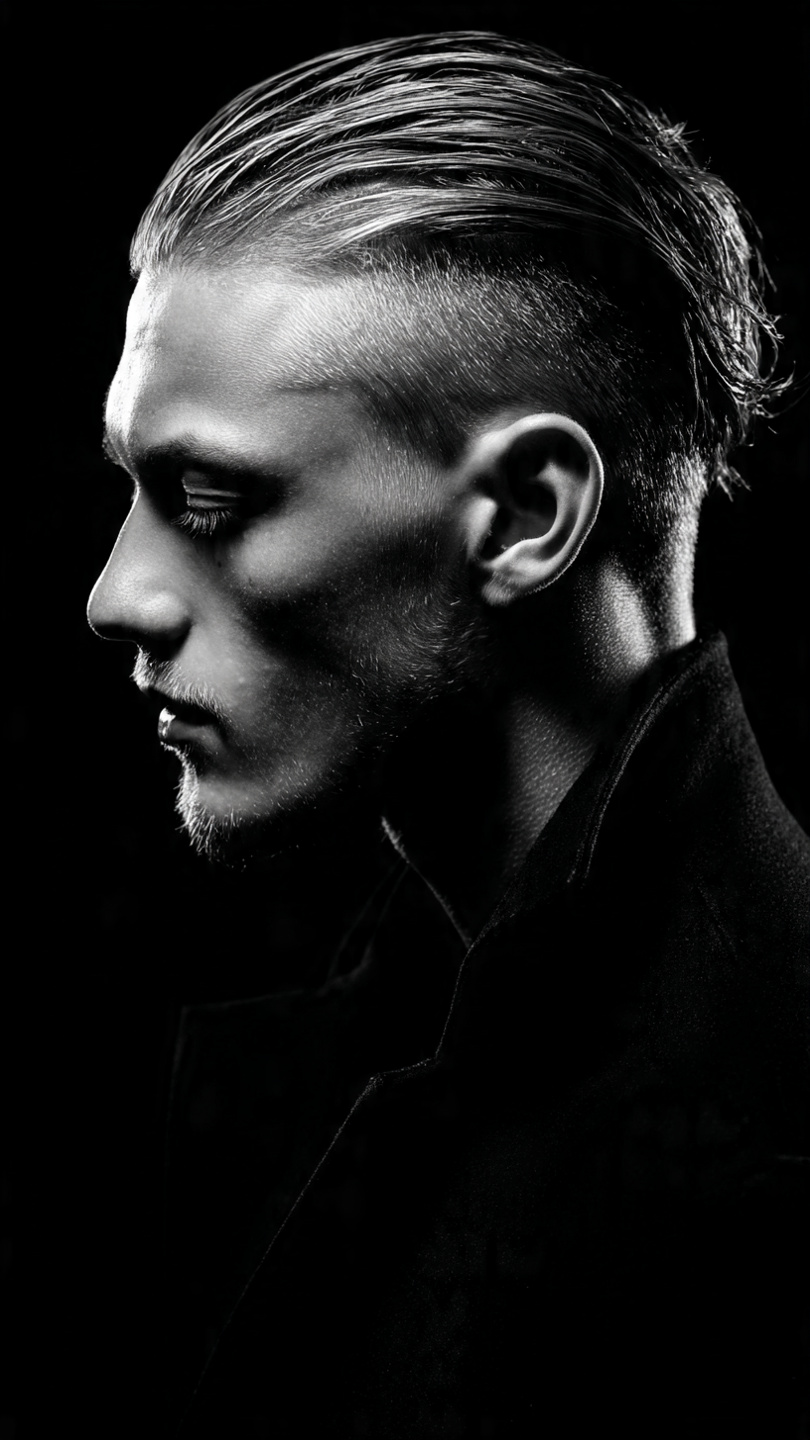 15 Ultimate Summer Hairstyles for Boys: Beat the Heat in Style 9 slicked back undercut edgy portrait of a young man