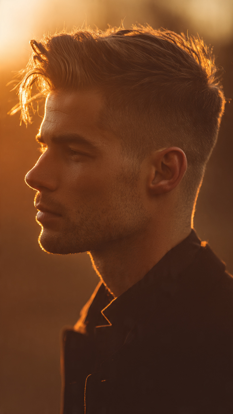 15 Ultimate Summer Hairstyles for Boys: Beat the Heat in Style 5 the short pompadour portrait of a stylish man spor