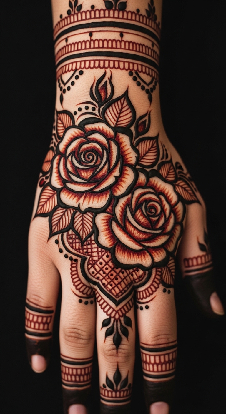 3D Shaded Rose Blooms