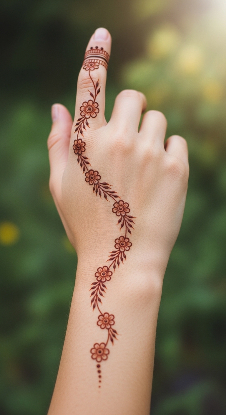 5. Delicate Floral Vine Trails