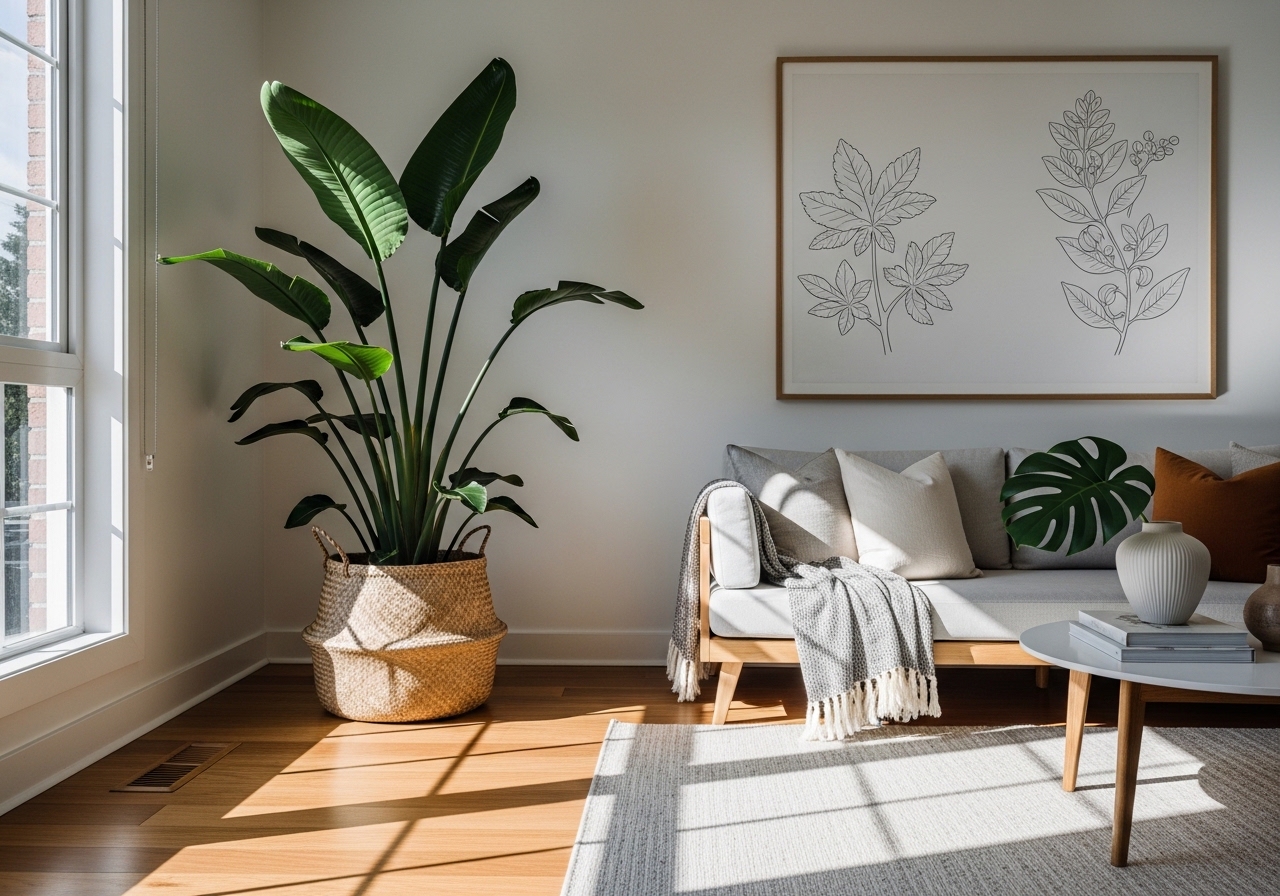 Bring the Outdoors In with Oversized Plants
