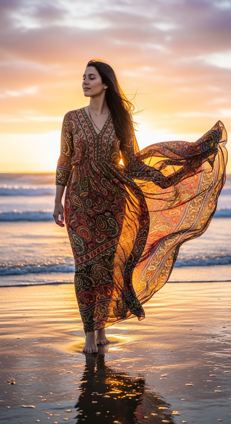 Flowy Bohemian Maxi Dress
