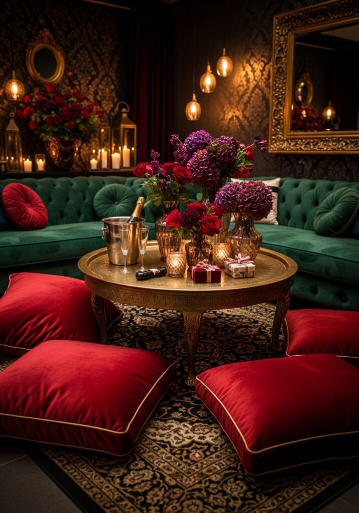 Jewel Toned Velvet Lounge