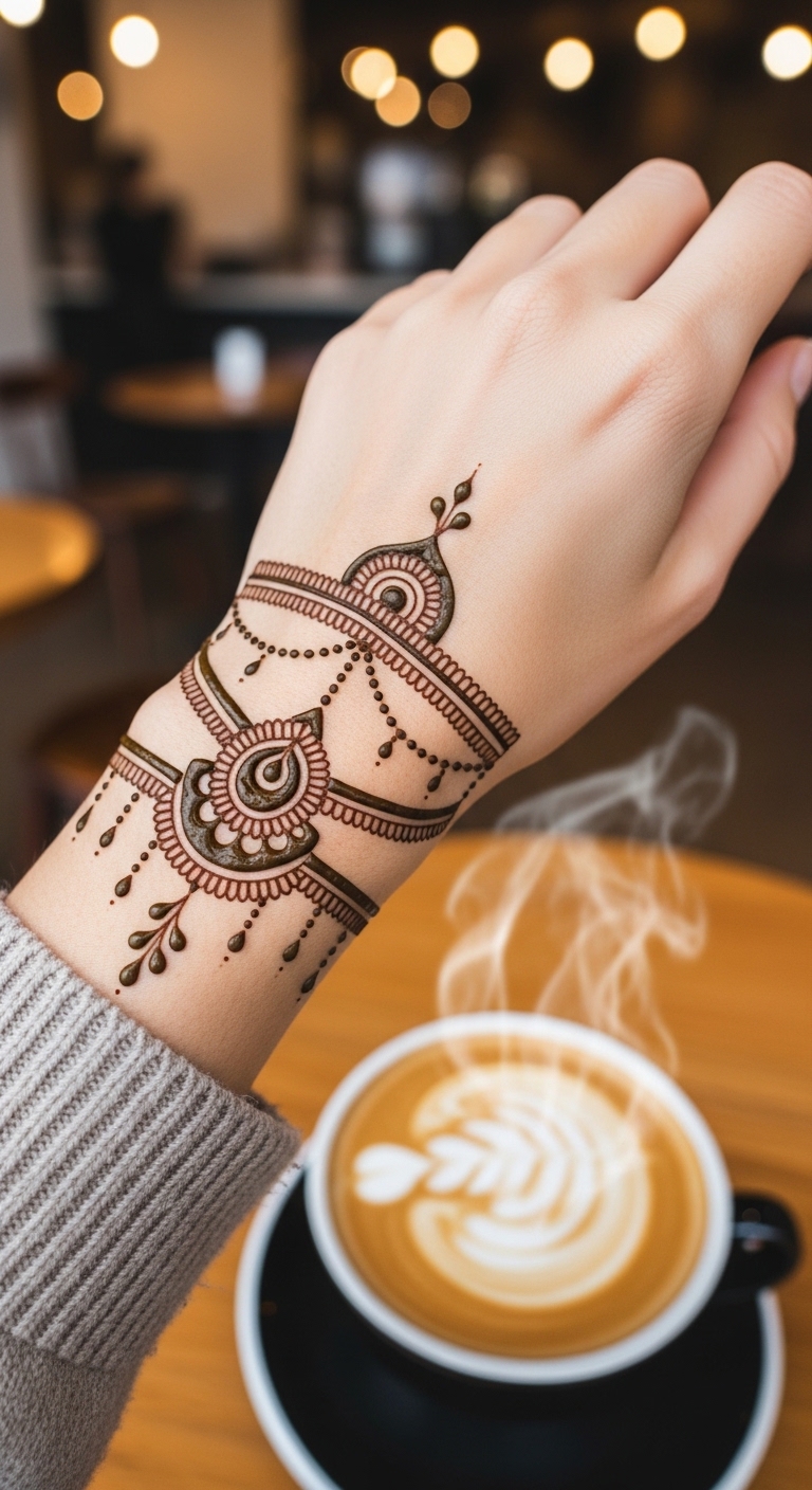 Minimalist Wrist Bracelet Mehndi