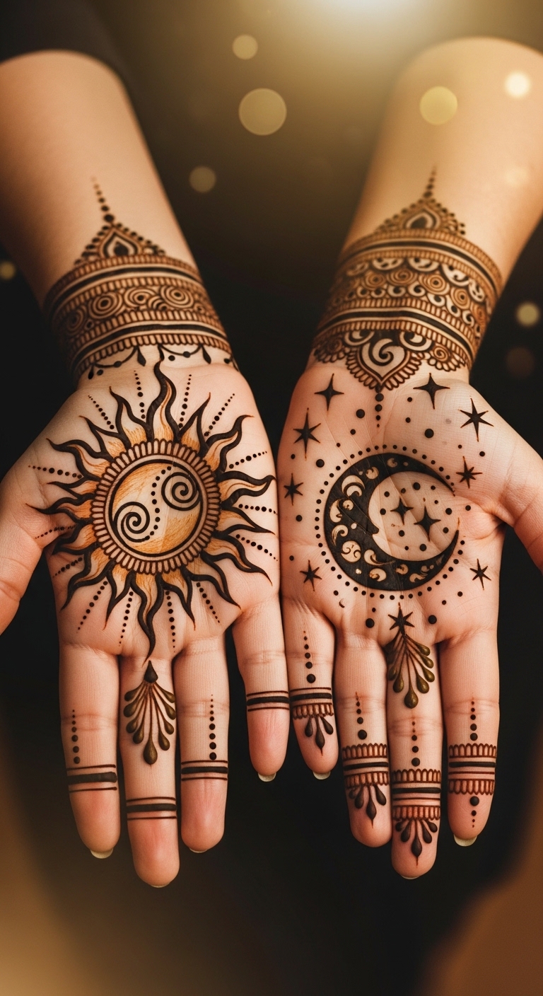 Sun and Moon Celestial Designs