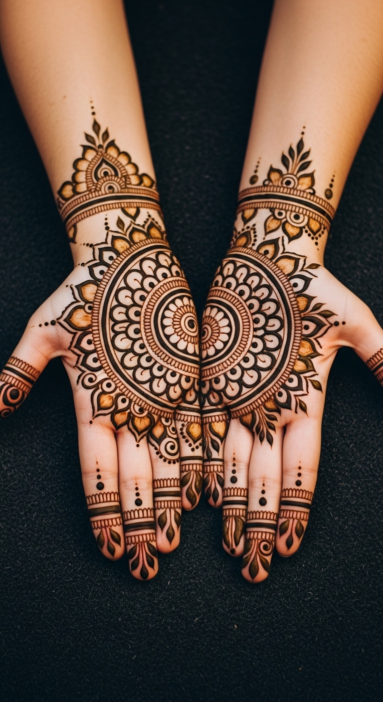 Symmetrical Half and Half Palms