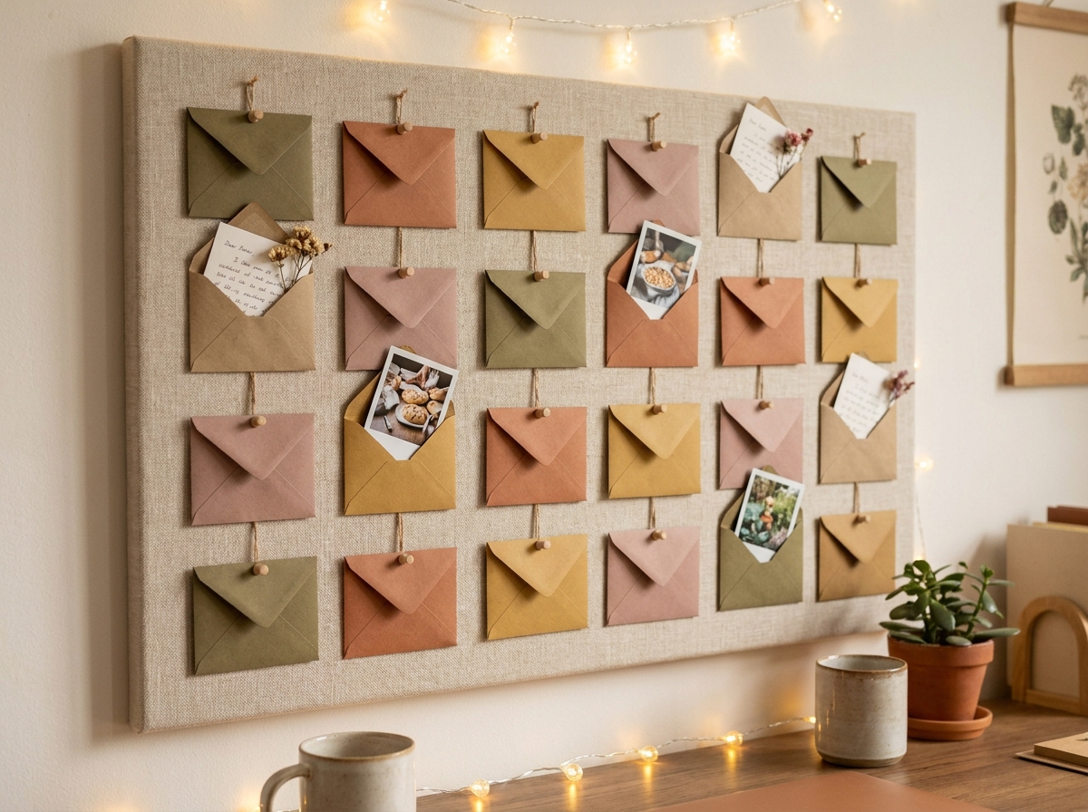 Bulletin board with envelopes 202605311510