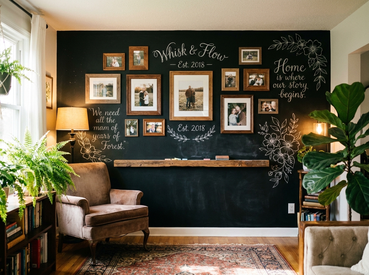 Chalkboard wall with photos 202605311505